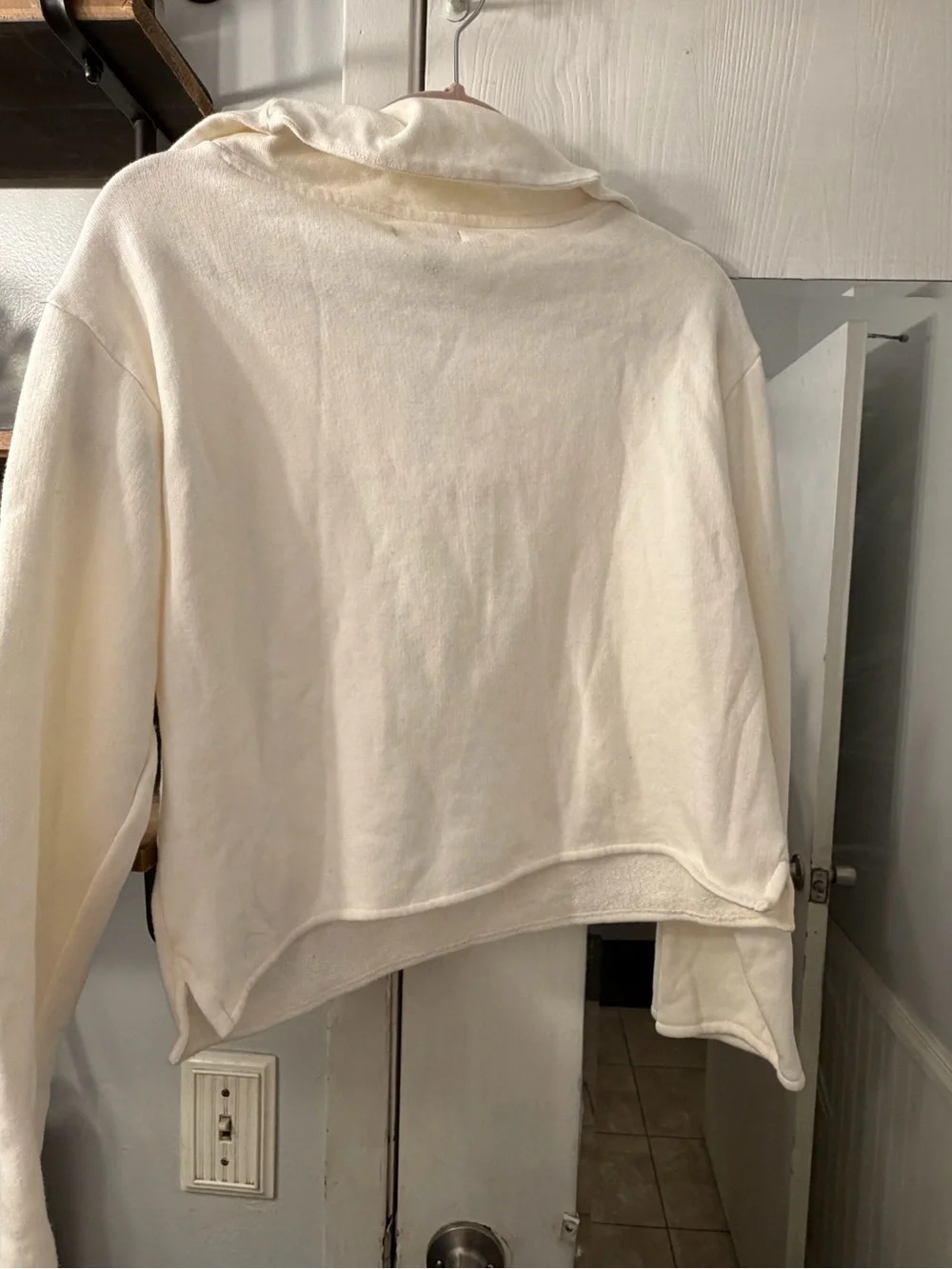 J. Crew Cream Half-Zip Pullover Sweatshirt
